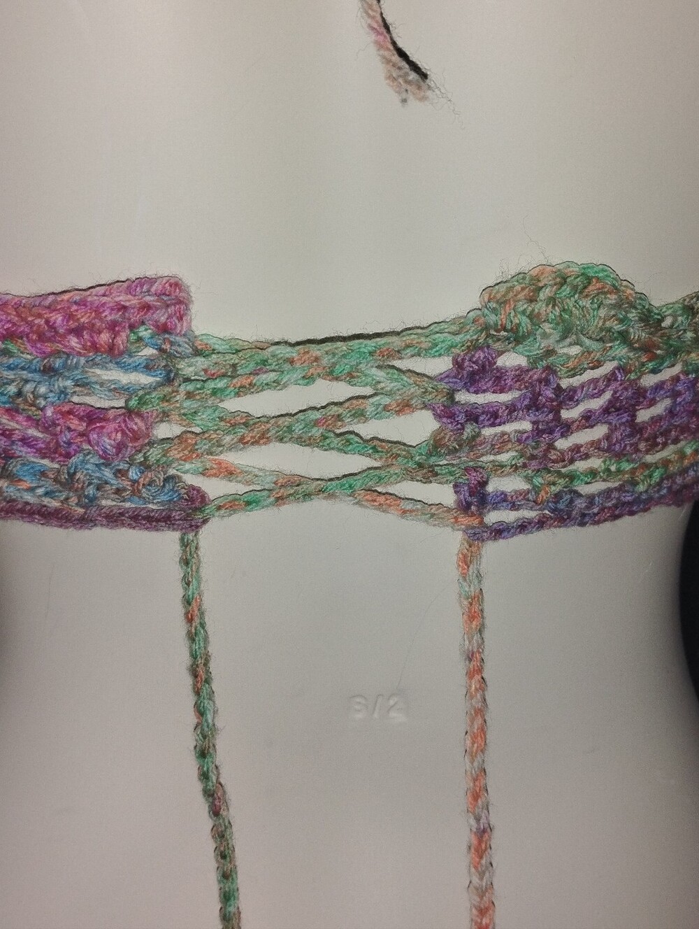 Handmade Multicolor Crochet Halter Top - Picture 5 of 10